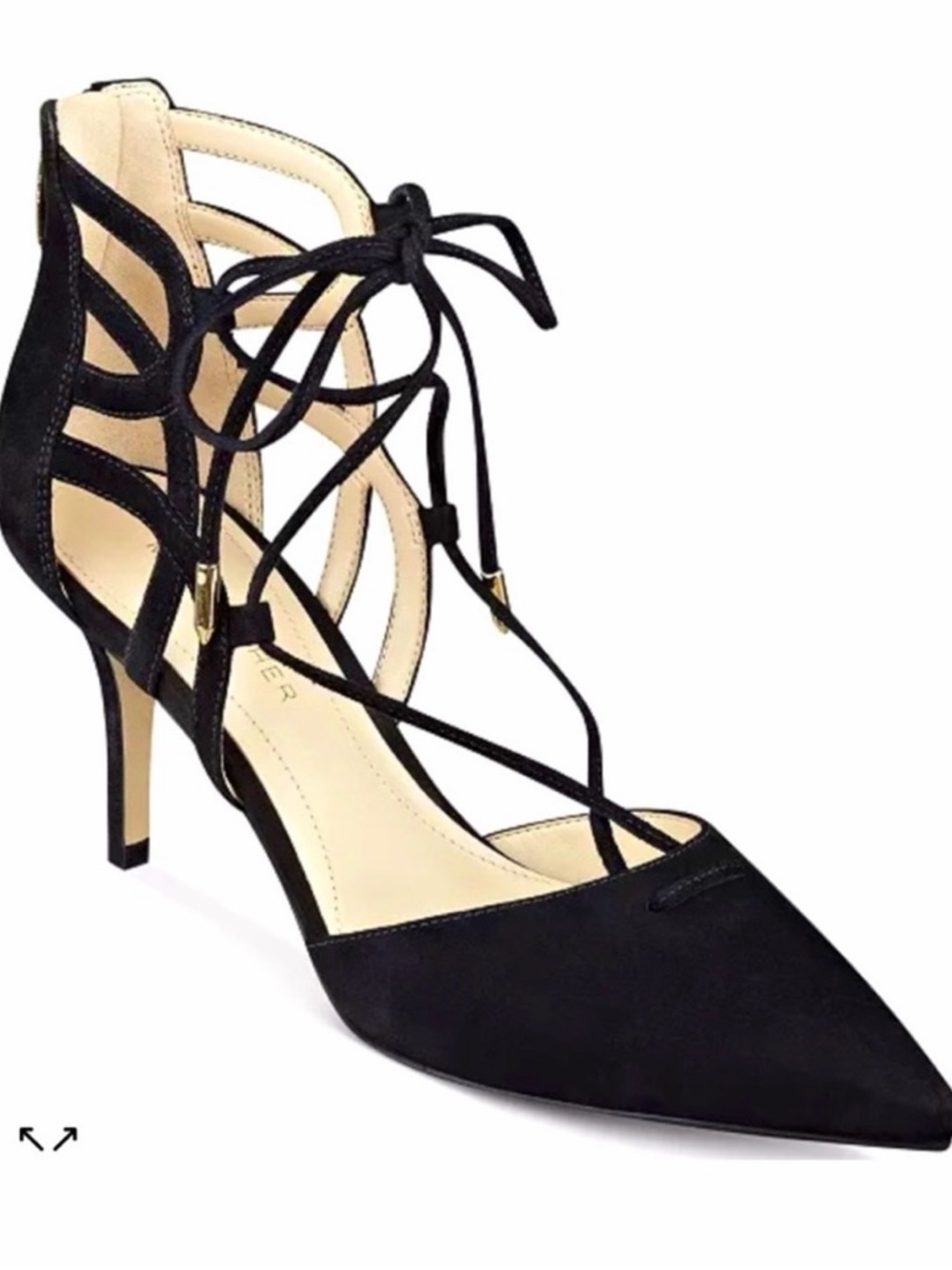 Black Marc Fisher Lace-Up Heels new size 7
